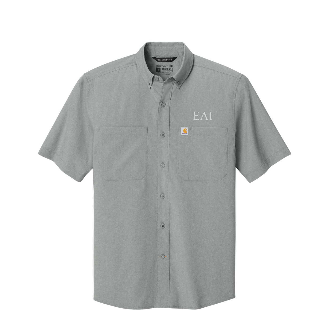 Carhartt Force Sun Defender Short Sleeve Shirt — Steel