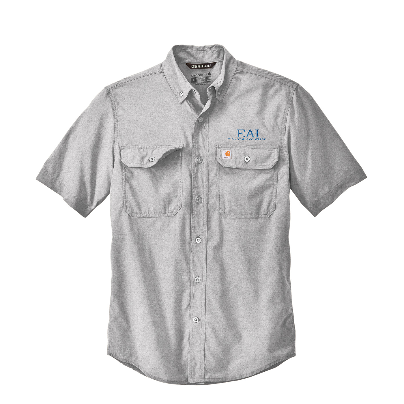 Carhartt Force Solid Short Sleeve Shirt — Steel