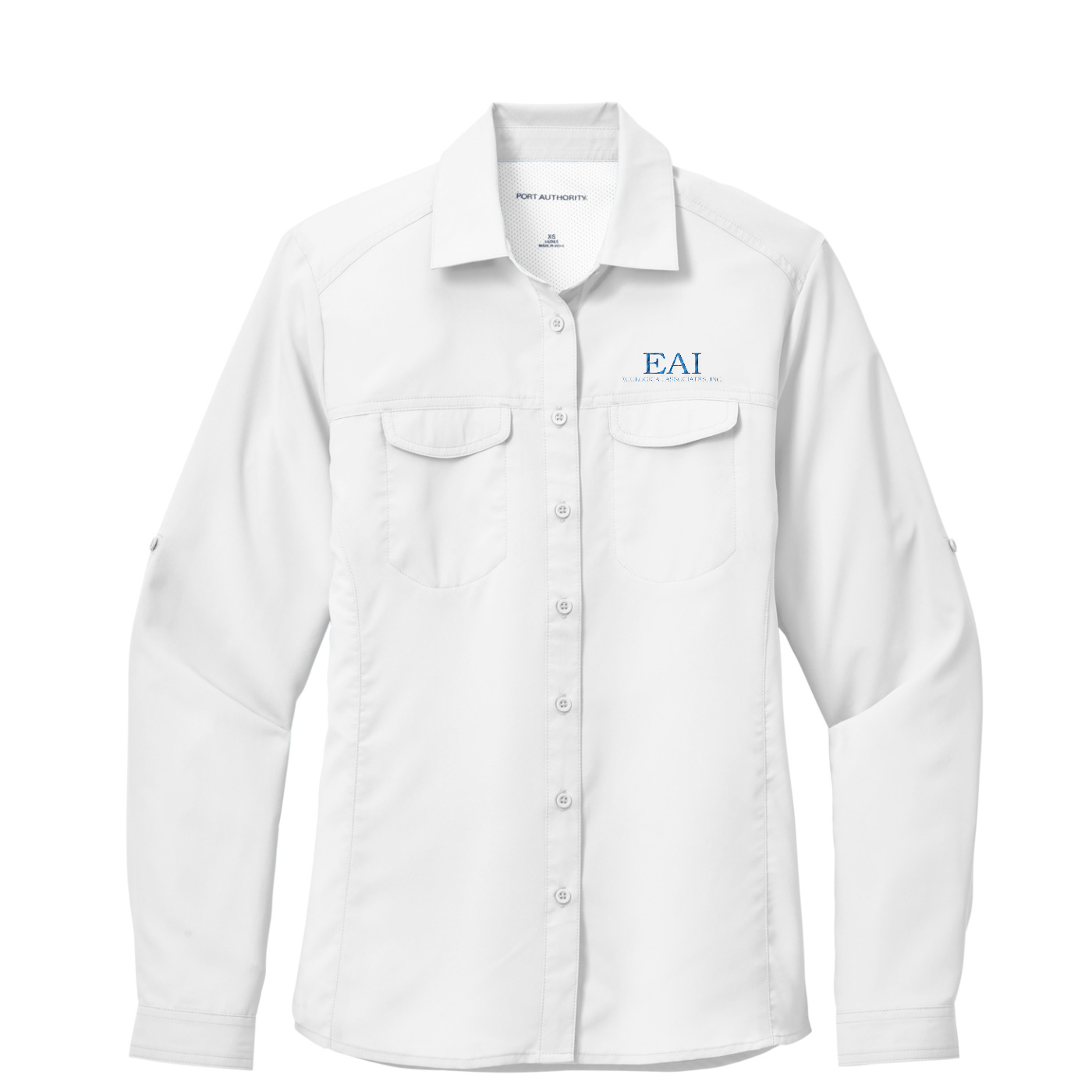 Port Authority Women's Long Sleeve UV Daybreak Shirt — White