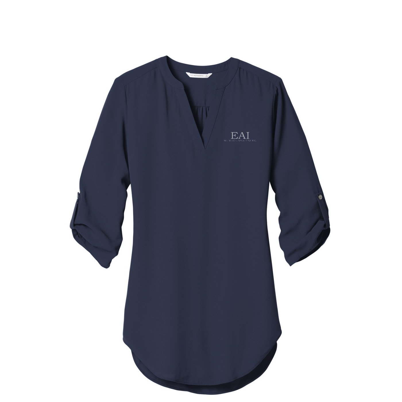 Port Authority Women's 3/4-Sleeve Tunic Blouse — True Navy