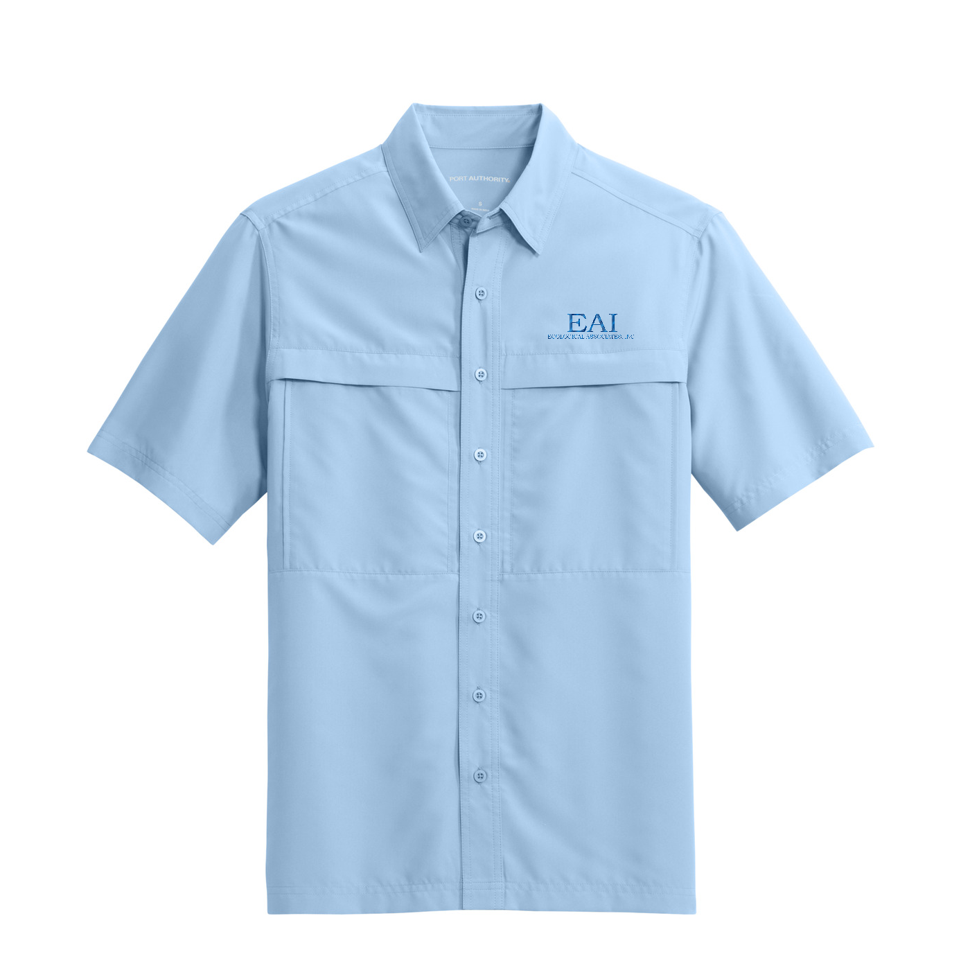Port Authority Short Sleeve UV Daybreak Shirt — Light Blue
