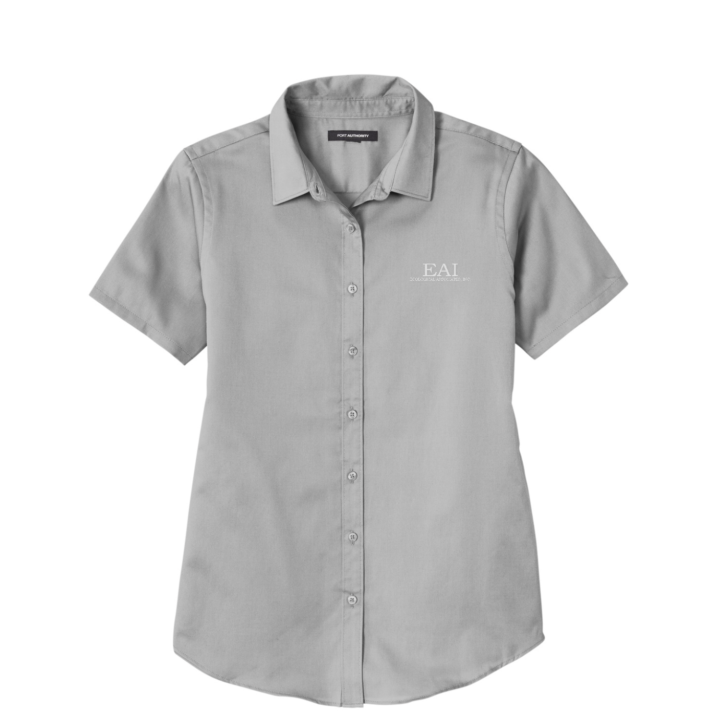 Port Authority Women's Short Sleeve SuperPro ReactTwill Shirt — Gusty Grey