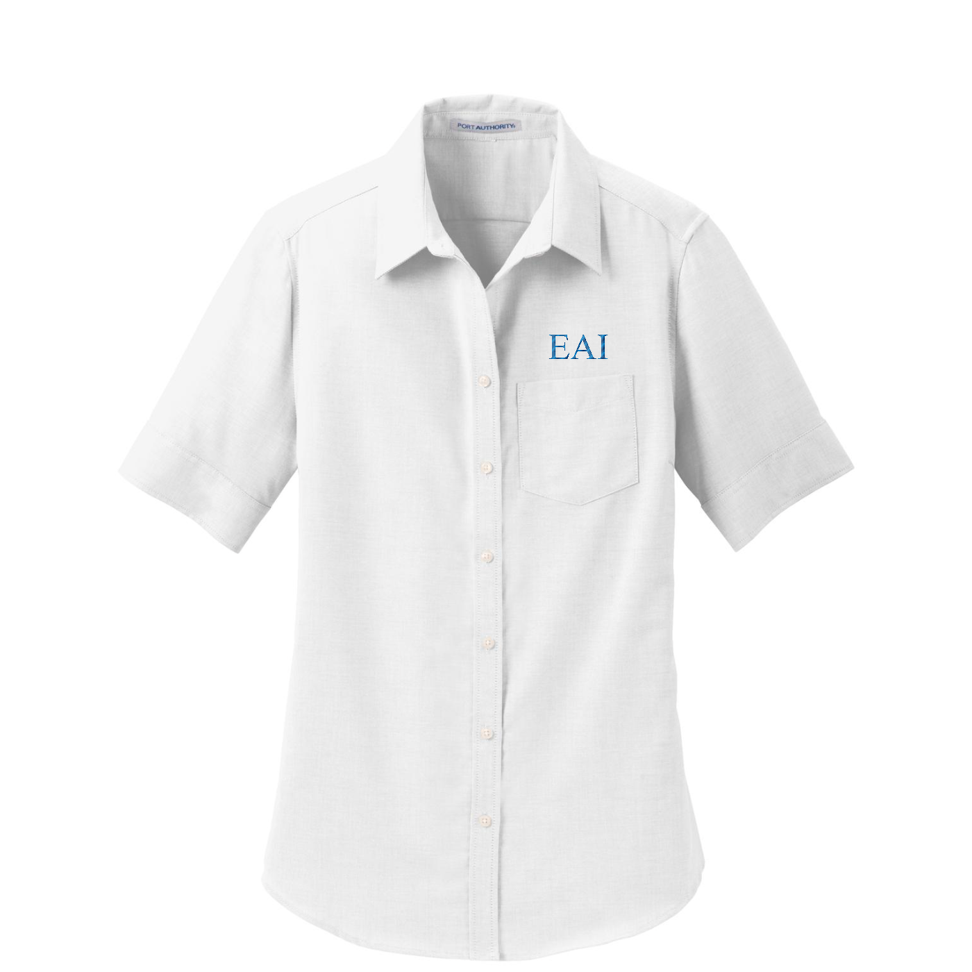 Port Authority Women's Short Sleeve SuperPro Oxford Shirt — White