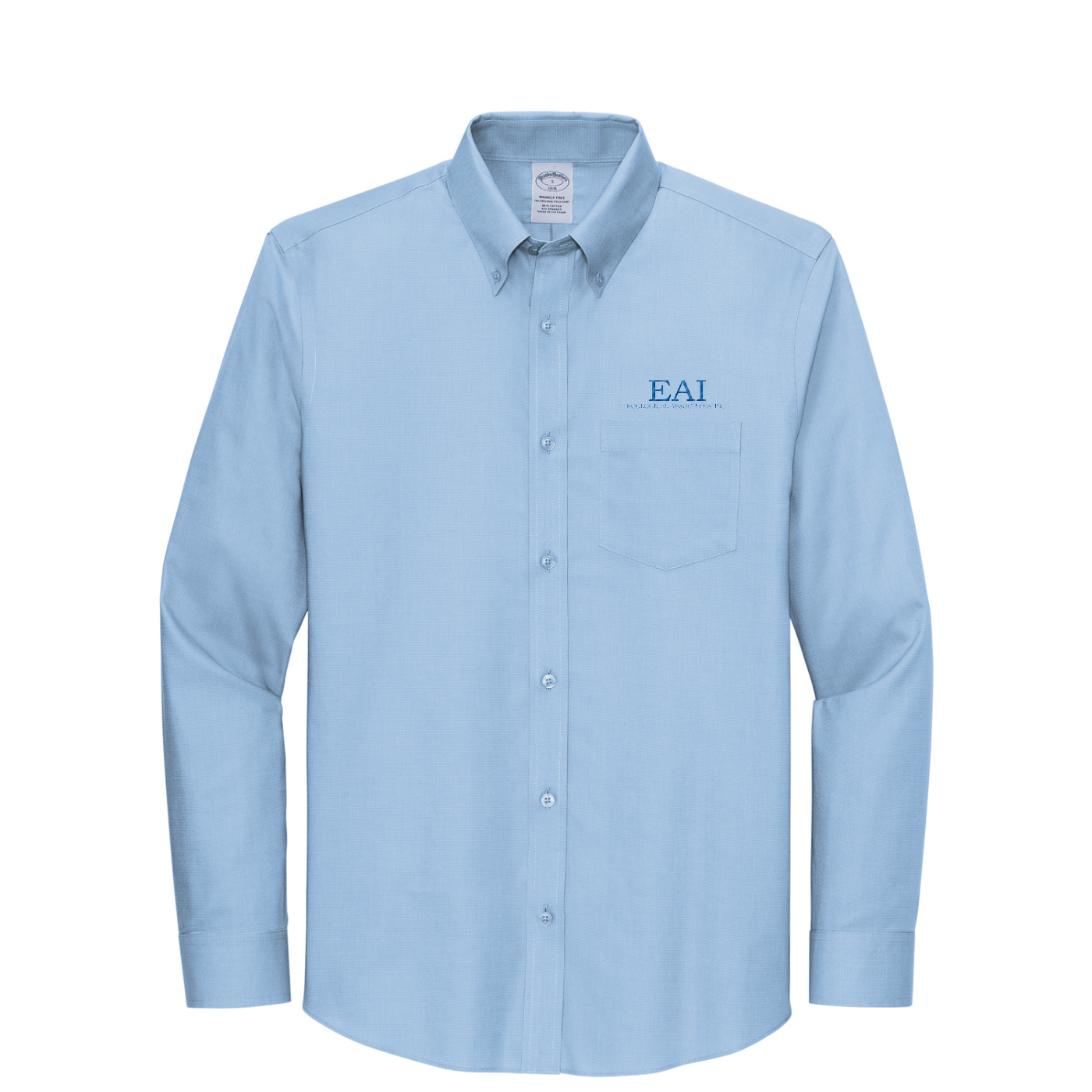 Brooks Brothers Wrinkle-Free Stretch Nailhead Shirt — Newport Blue