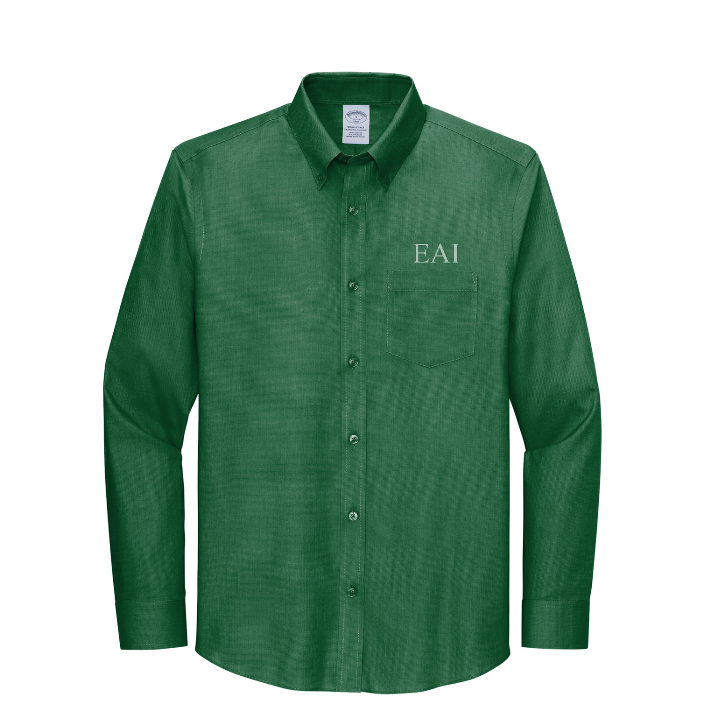 Brooks Brothers Wrinkle-Free Stretch Nailhead Shirt — Club Green