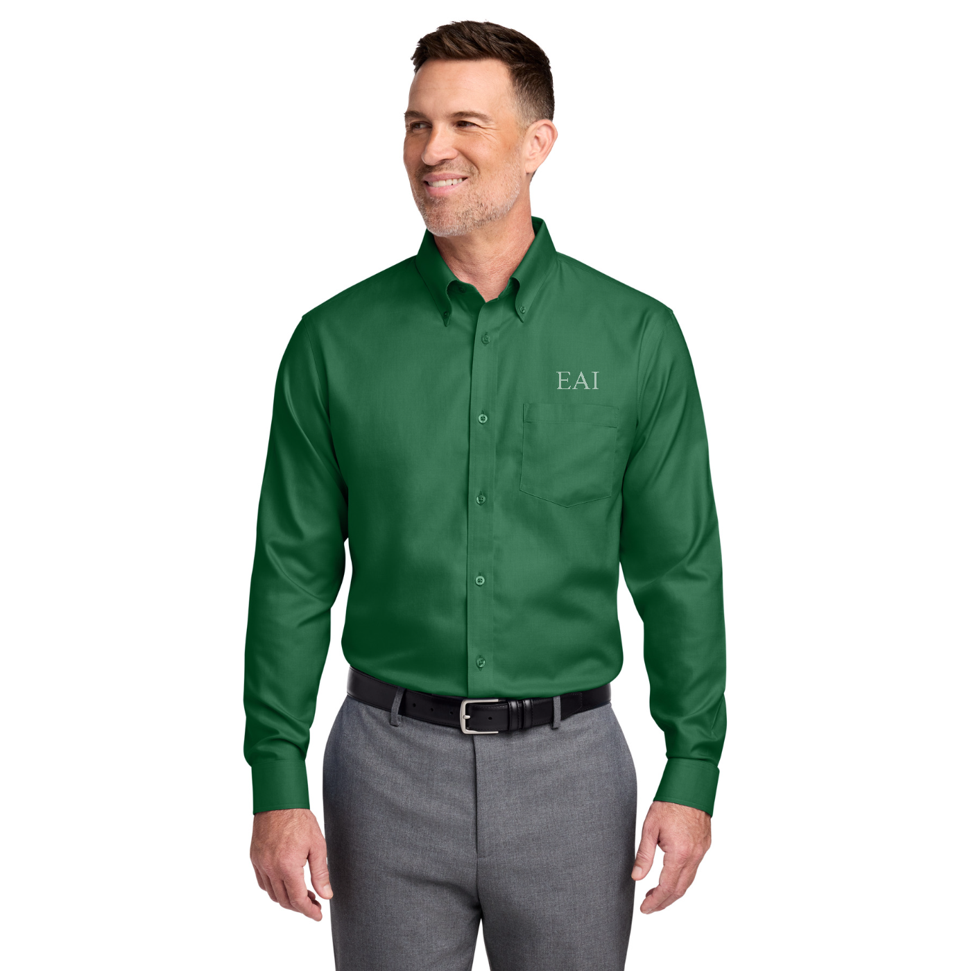 Brooks Brothers Wrinkle-Free Stretch Nailhead Shirt — model