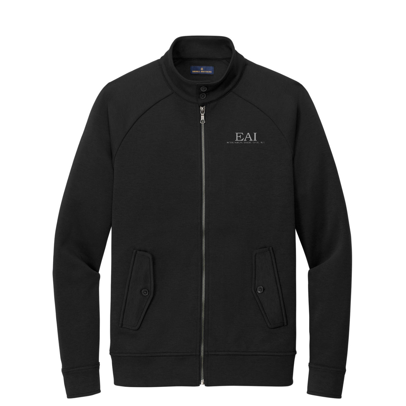 Brooks Brothers Double-Knit Full-Zip — Deep Black