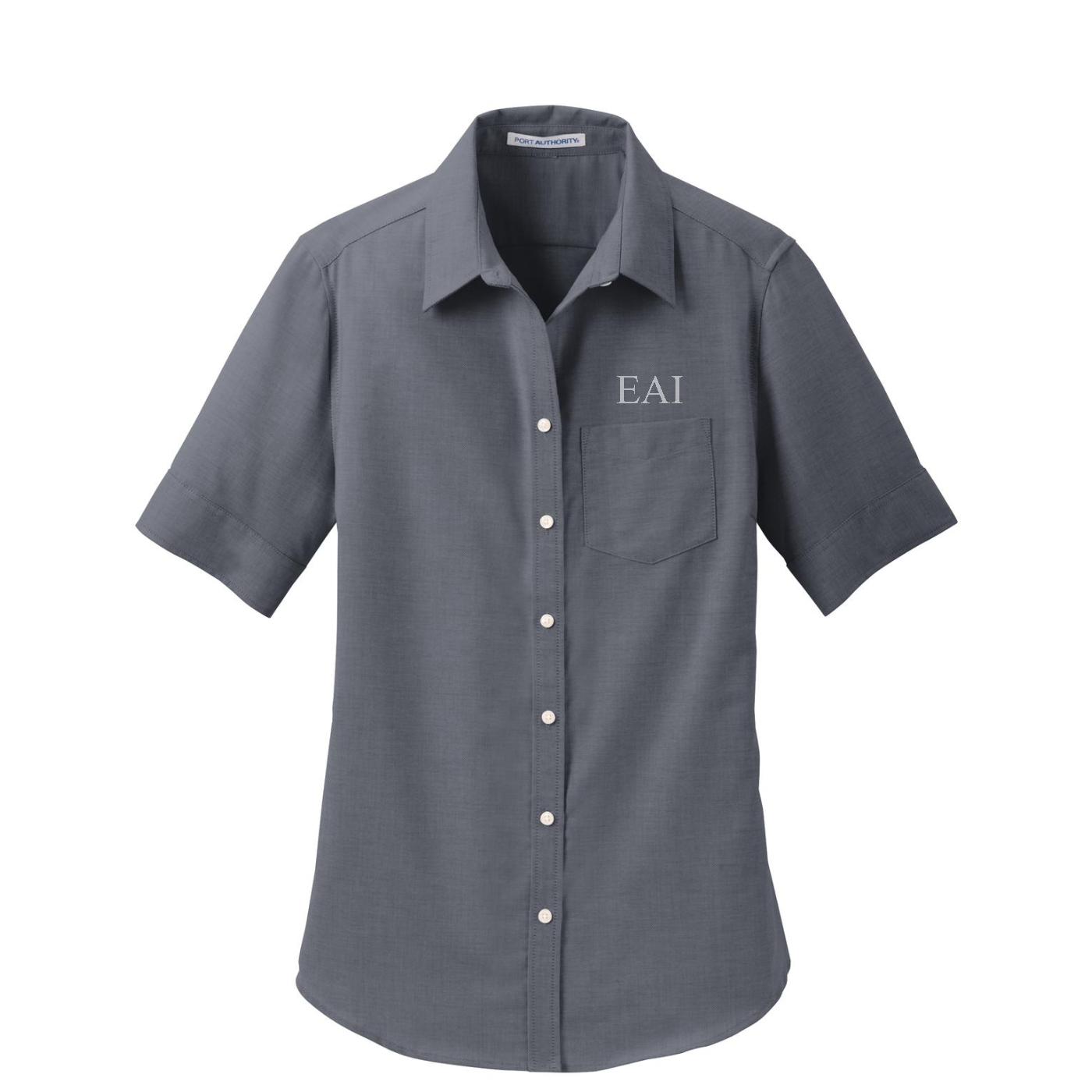 Port Authority Women's Short Sleeve SuperPro Oxford Shirt — Black