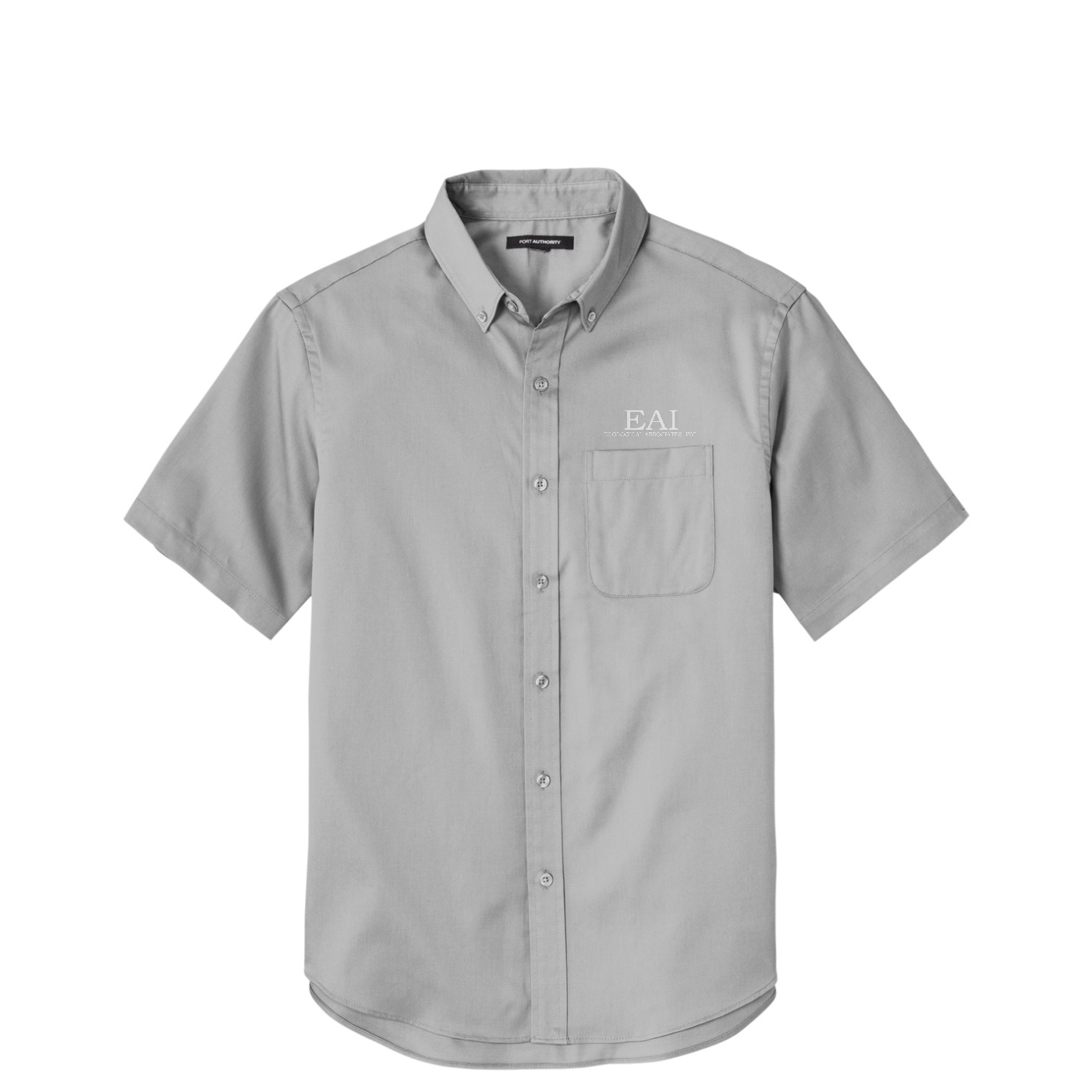 Port Authority Short Sleeve SuperPro React Twill Shirt — Gusty Grey
