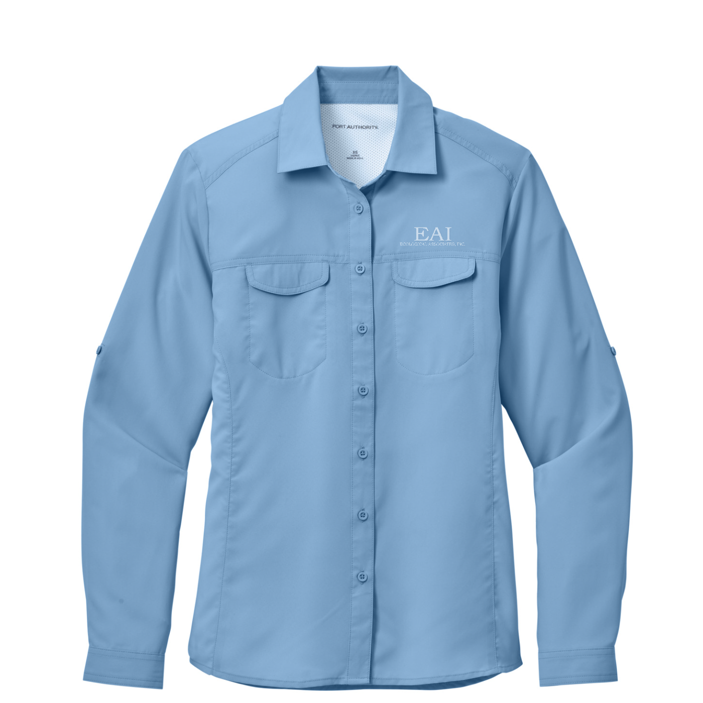 Port Authority Women's Long Sleeve UV Daybreak Shirt — Light Blue