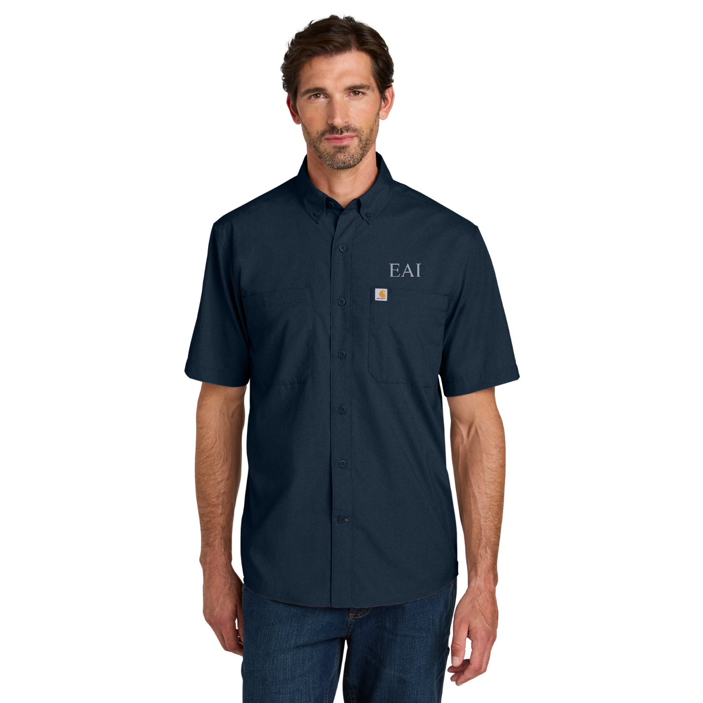 Carhartt Force Sun Defender Short Sleeve Shirt — model
