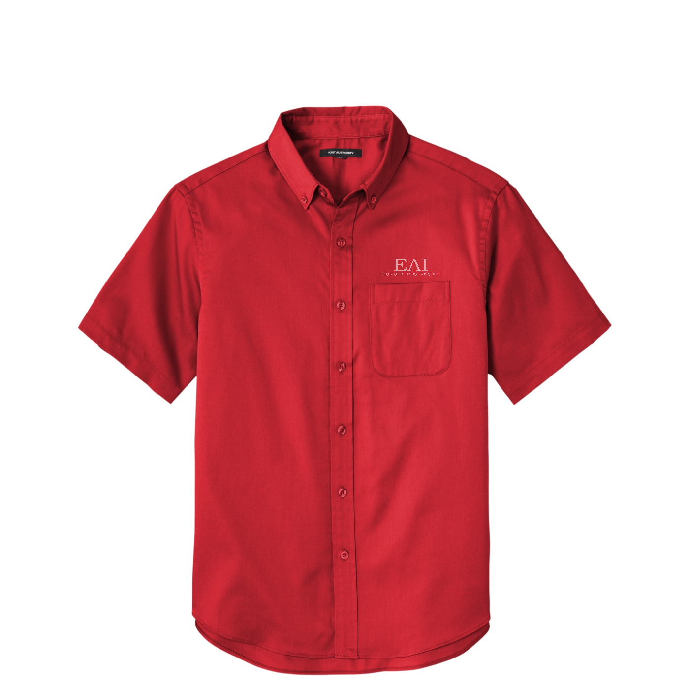 Port Authority Short Sleeve SuperPro React Twill Shirt — Rich Red