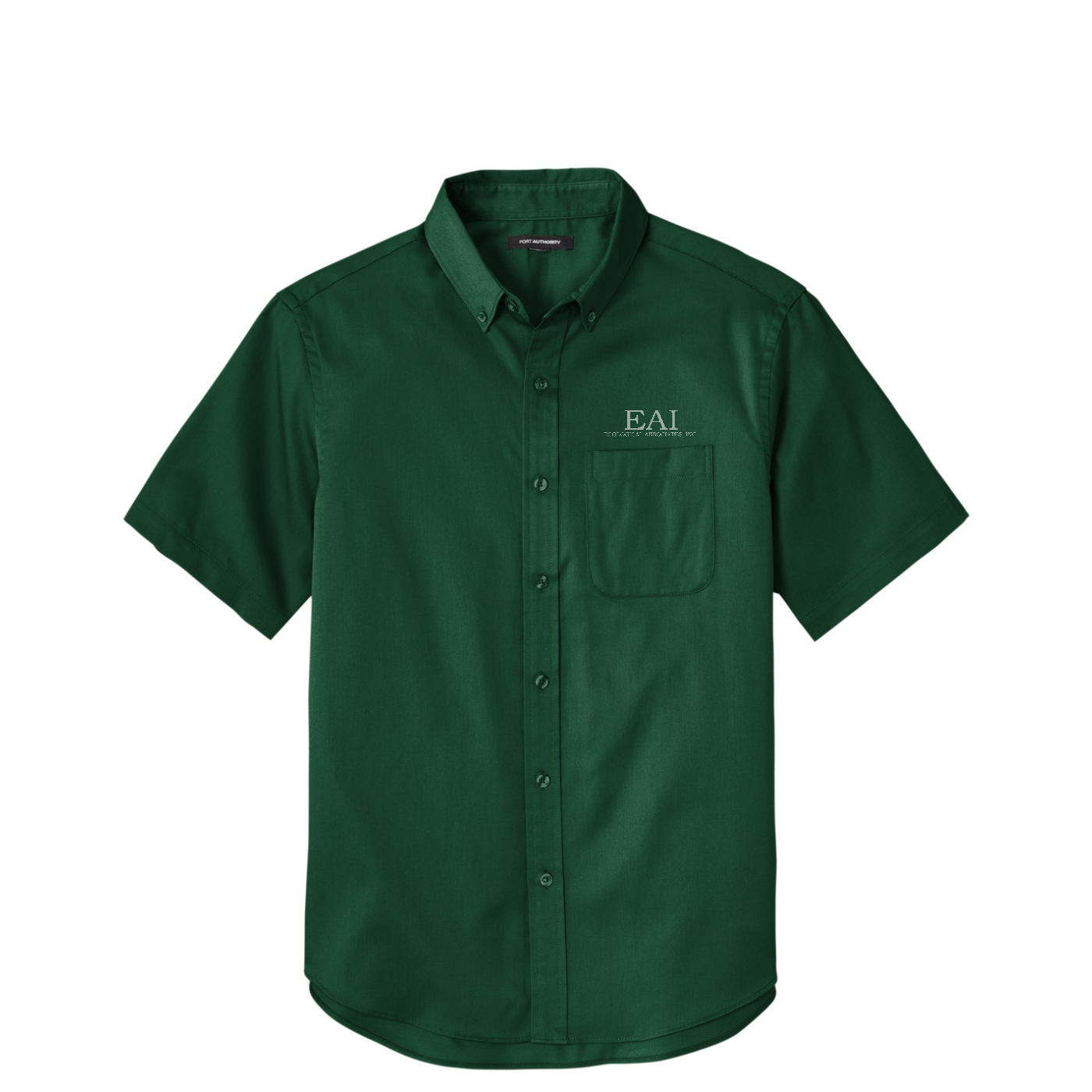 Port Authority Short Sleeve SuperPro React Twill Shirt — Dark Green