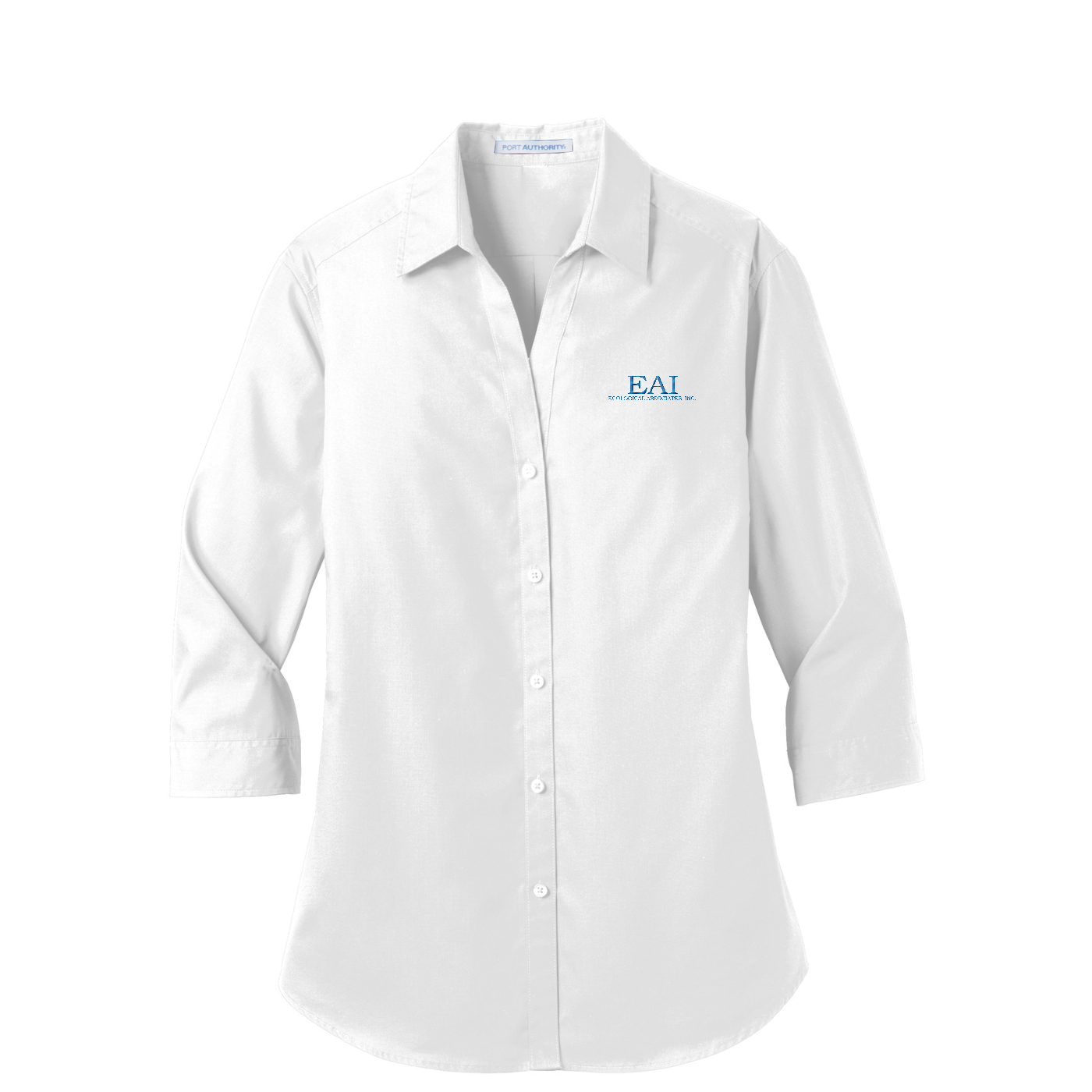 Port Authority Women's 3/4-Sleeve Carefree Poplin Shirt — White