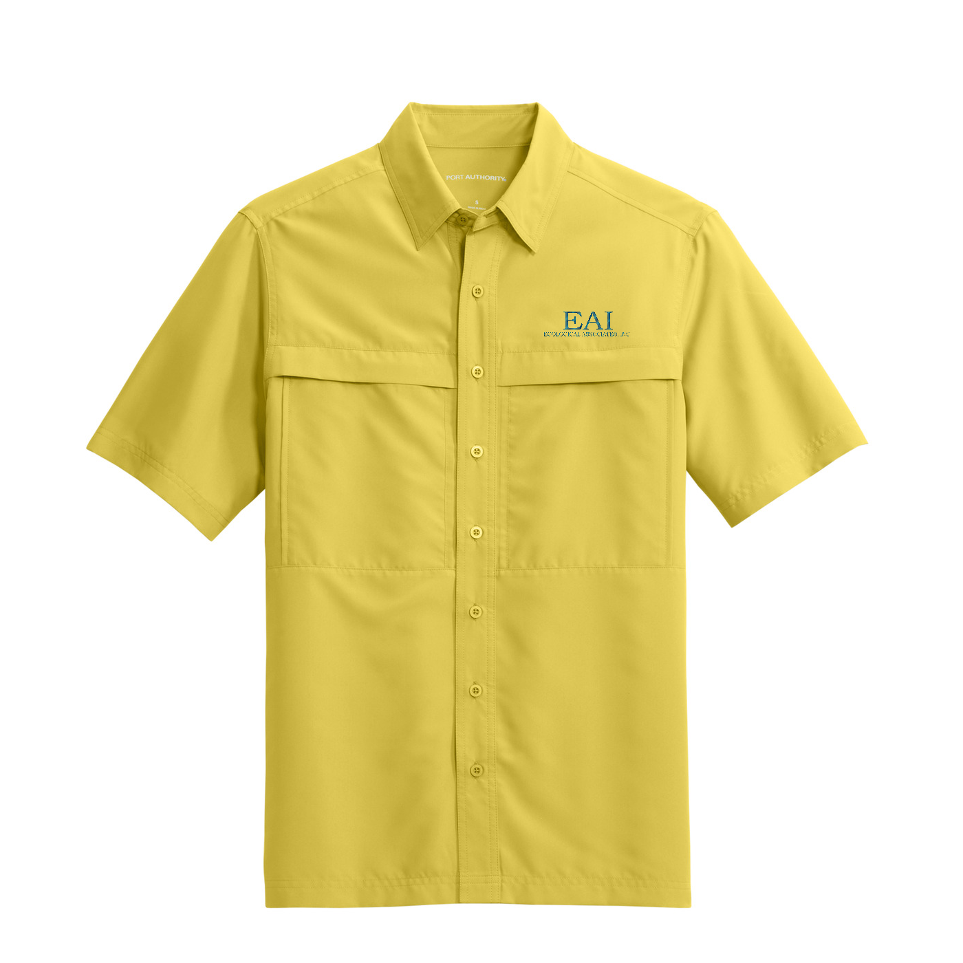 Port Authority Short Sleeve UV Daybreak Shirt — Yellow