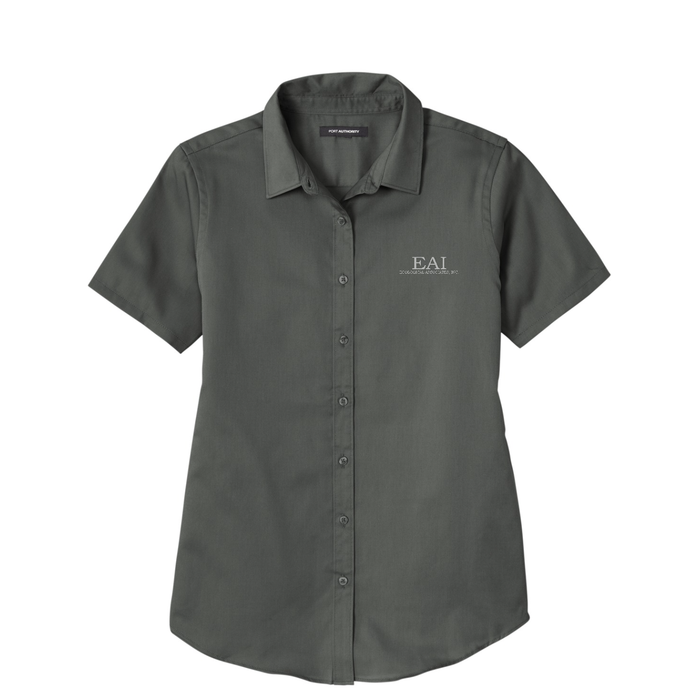 Port Authority Women's Short Sleeve SuperPro ReactTwill Shirt — Storm Grey