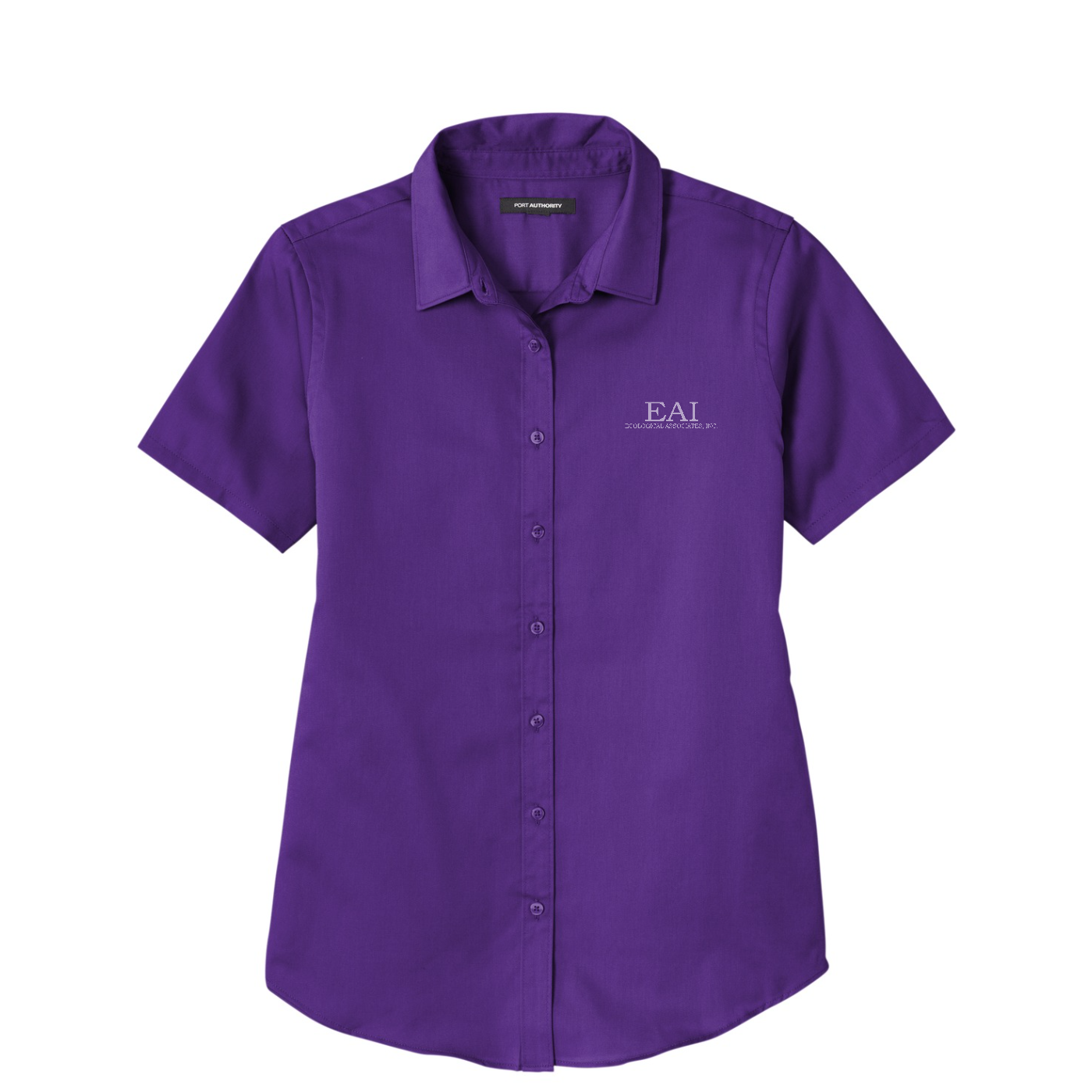 Port Authority Women's Short Sleeve SuperPro ReactTwill Shirt — Purple