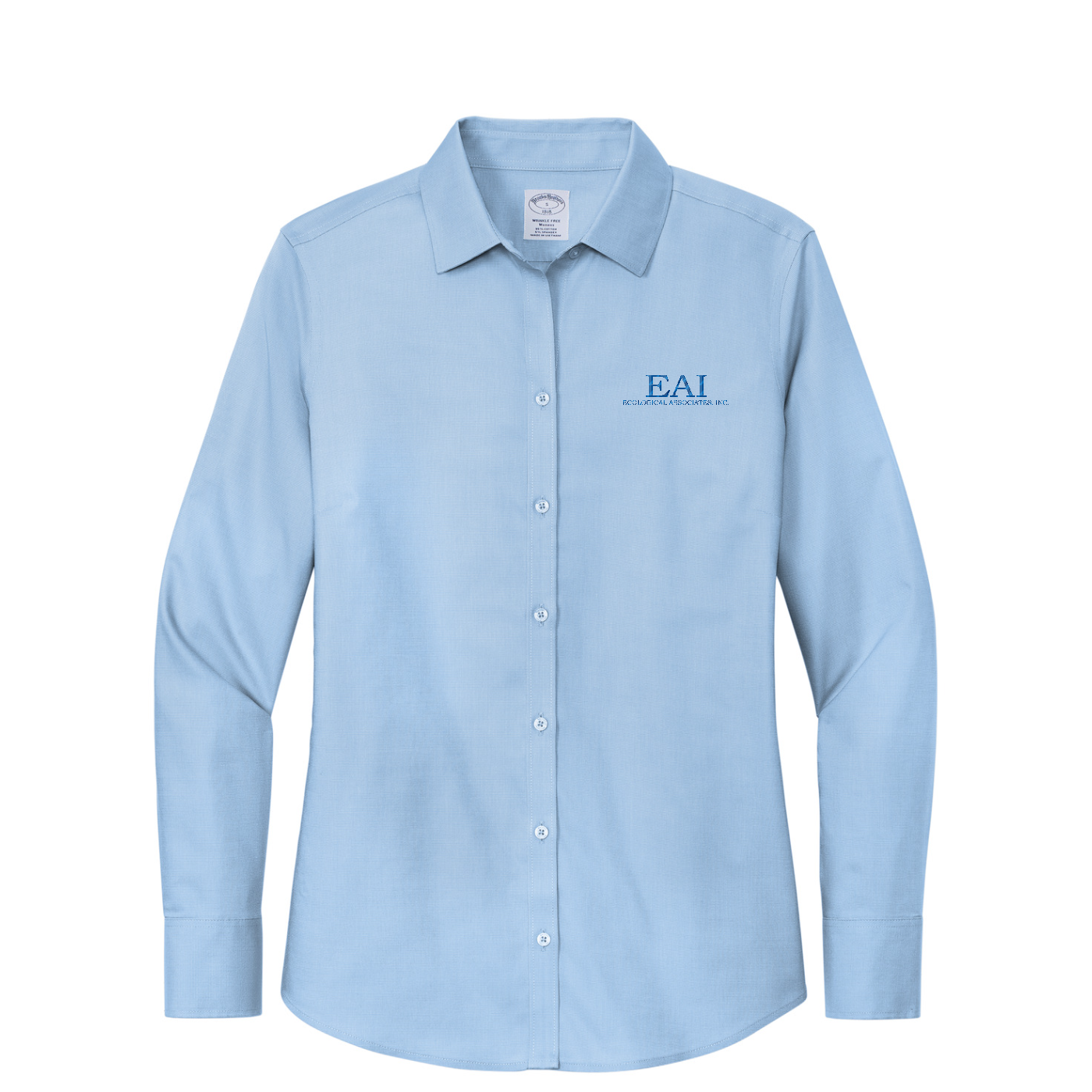 Brooks Brothers Women's Wrinkle-Free Stretch Nailhead Shirt — Newport Blue