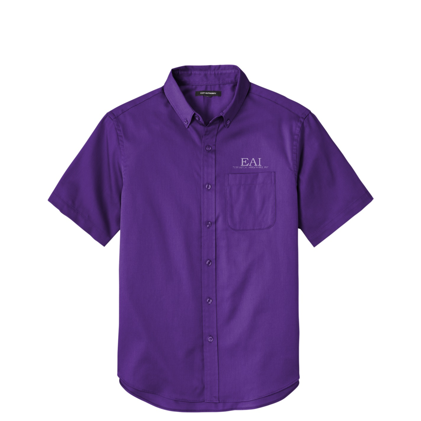 Port Authority Short Sleeve SuperPro React Twill Shirt — Purple