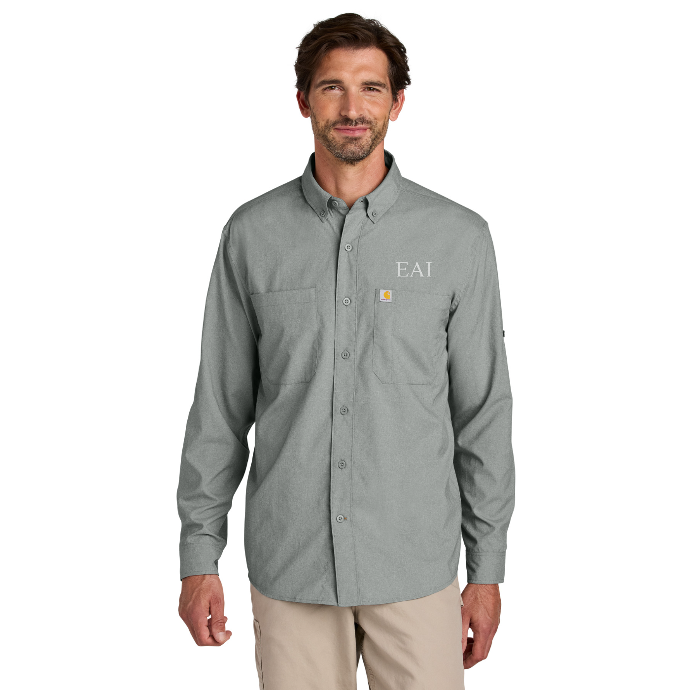 Carhartt Force Sun Defender Long Sleeve Shirt — model
