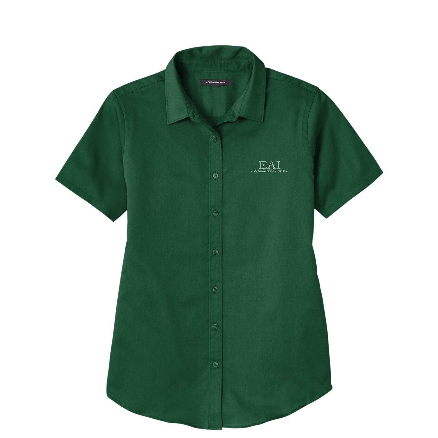 Port Authority Women's Short Sleeve SuperPro ReactTwill Shirt — Dark Green