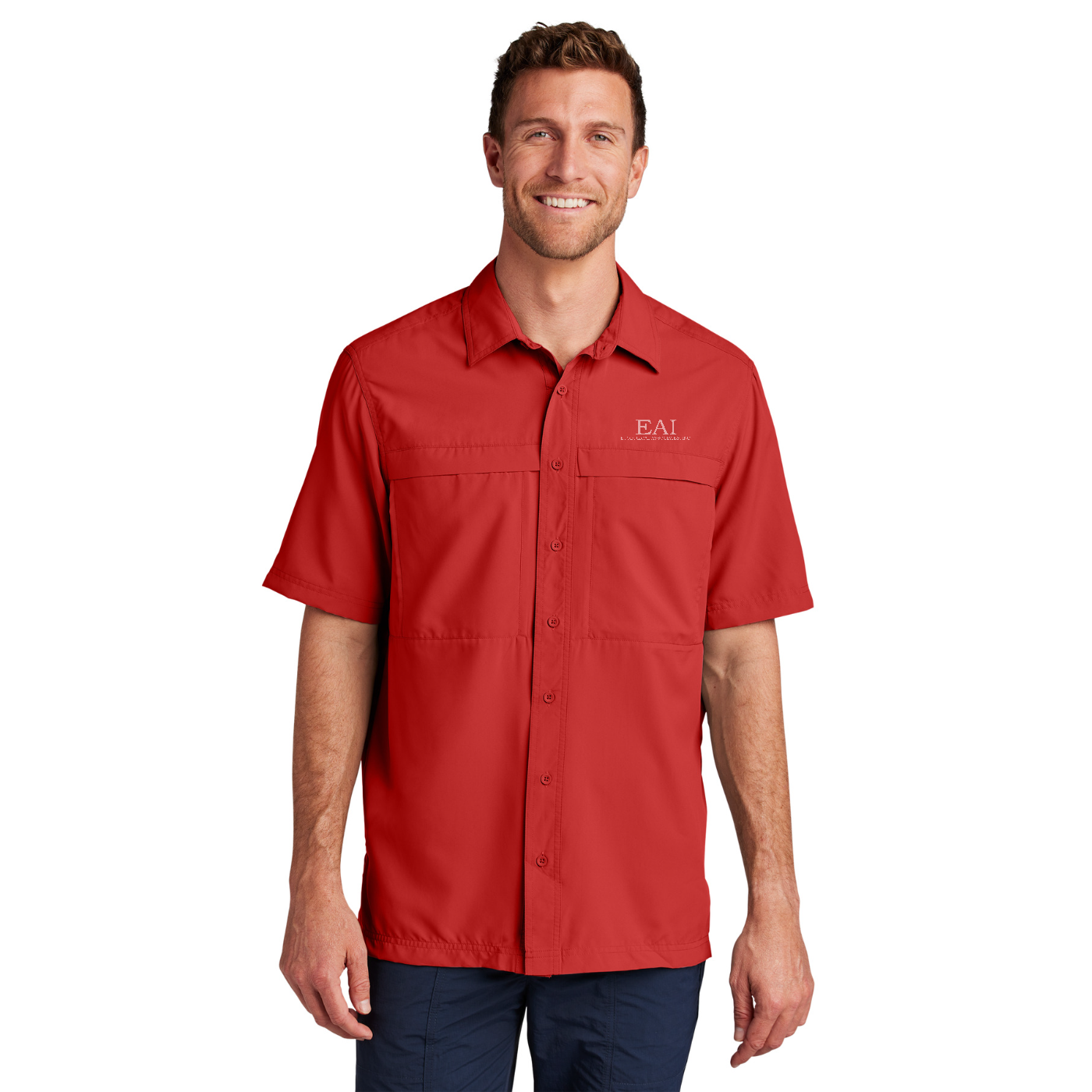 Port Authority Short Sleeve UV Daybreak Shirt — model