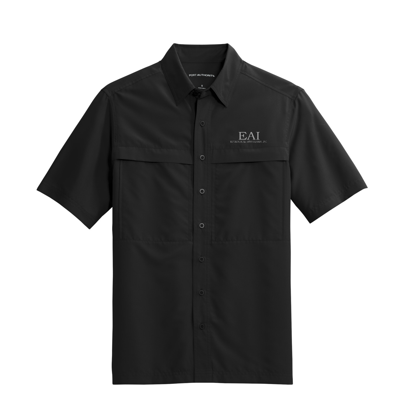 Port Authority Short Sleeve UV Daybreak Shirt — Deep Black