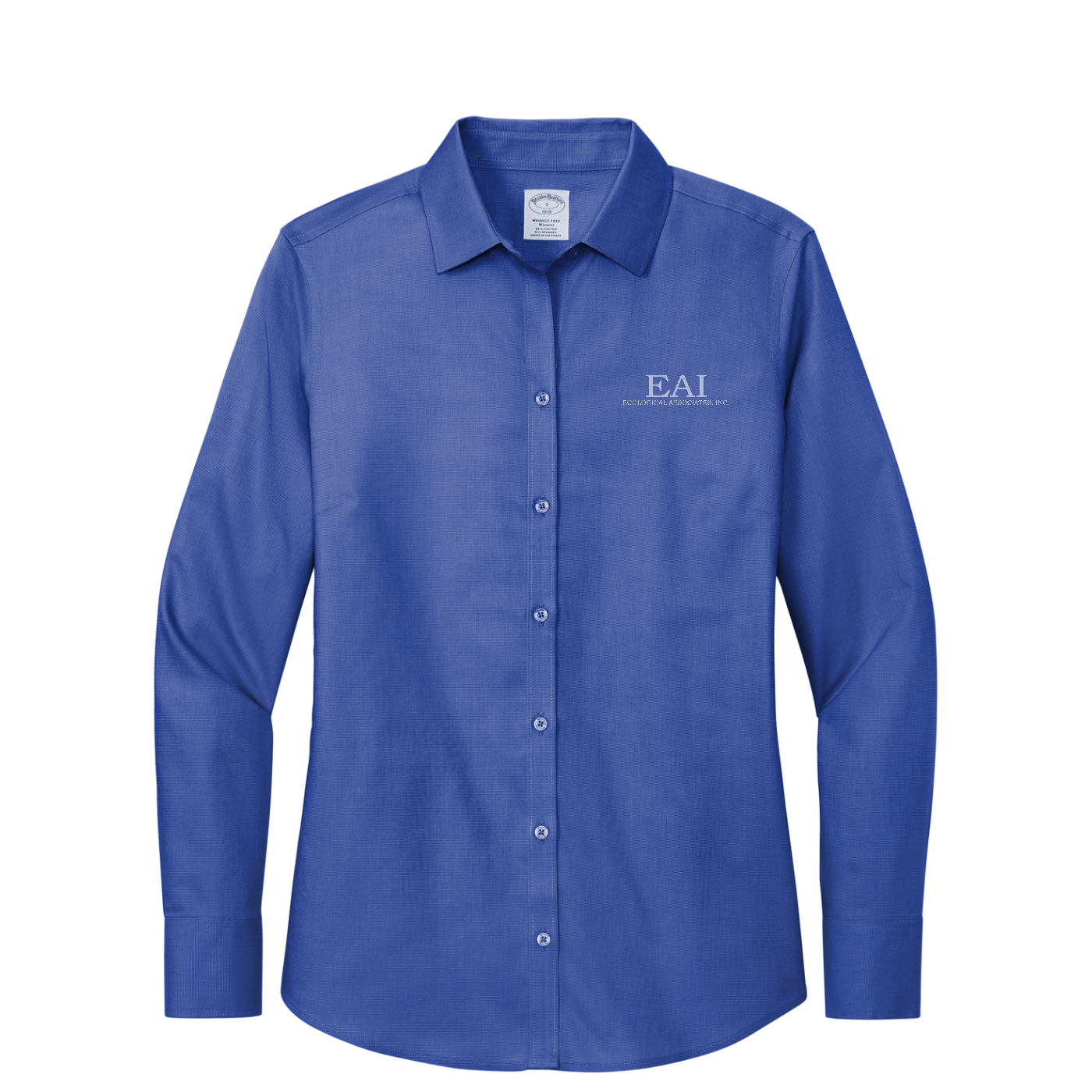 Brooks Brothers Women's Wrinkle-Free Stretch Nailhead Shirt — Cobalt Blue