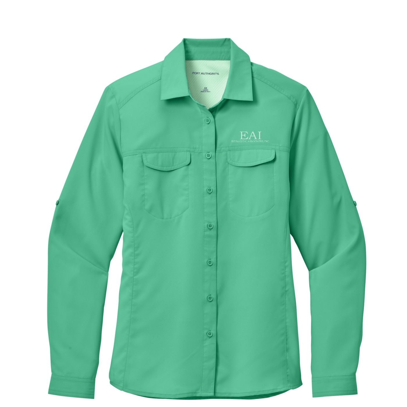 Port Authority Women's Long Sleeve UV Daybreak Shirt — Bright Seafoam