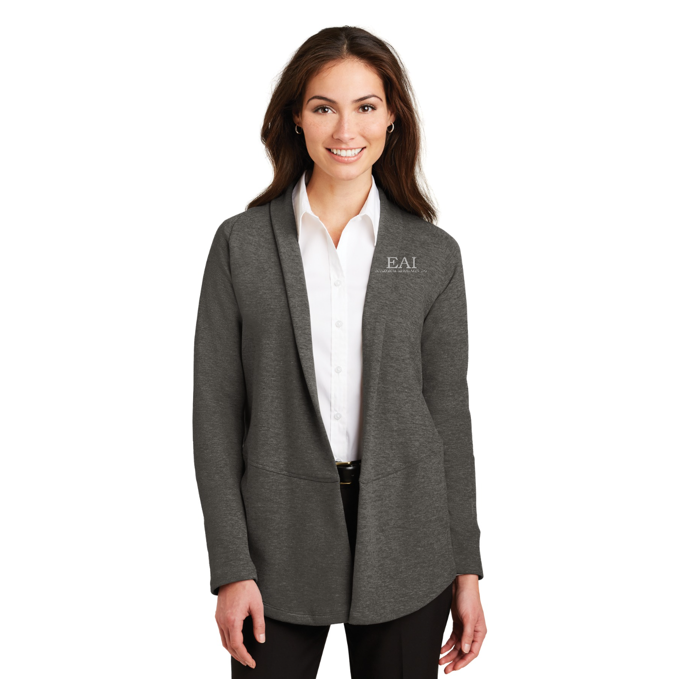 Port Authority Women's Interlock Cardigan — model